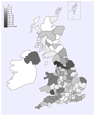 Postcode map of the whole UK