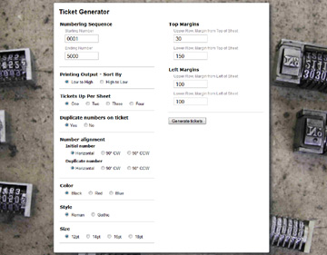 Ticket generator